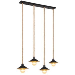 Visilica | Diana 15690-4H - 4xE27 - Crna - Zlatna