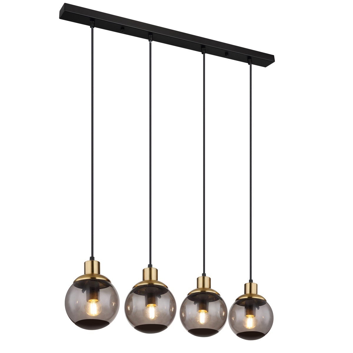 Lusteri i Visilice | Globo Potter 15860-4H - Crna